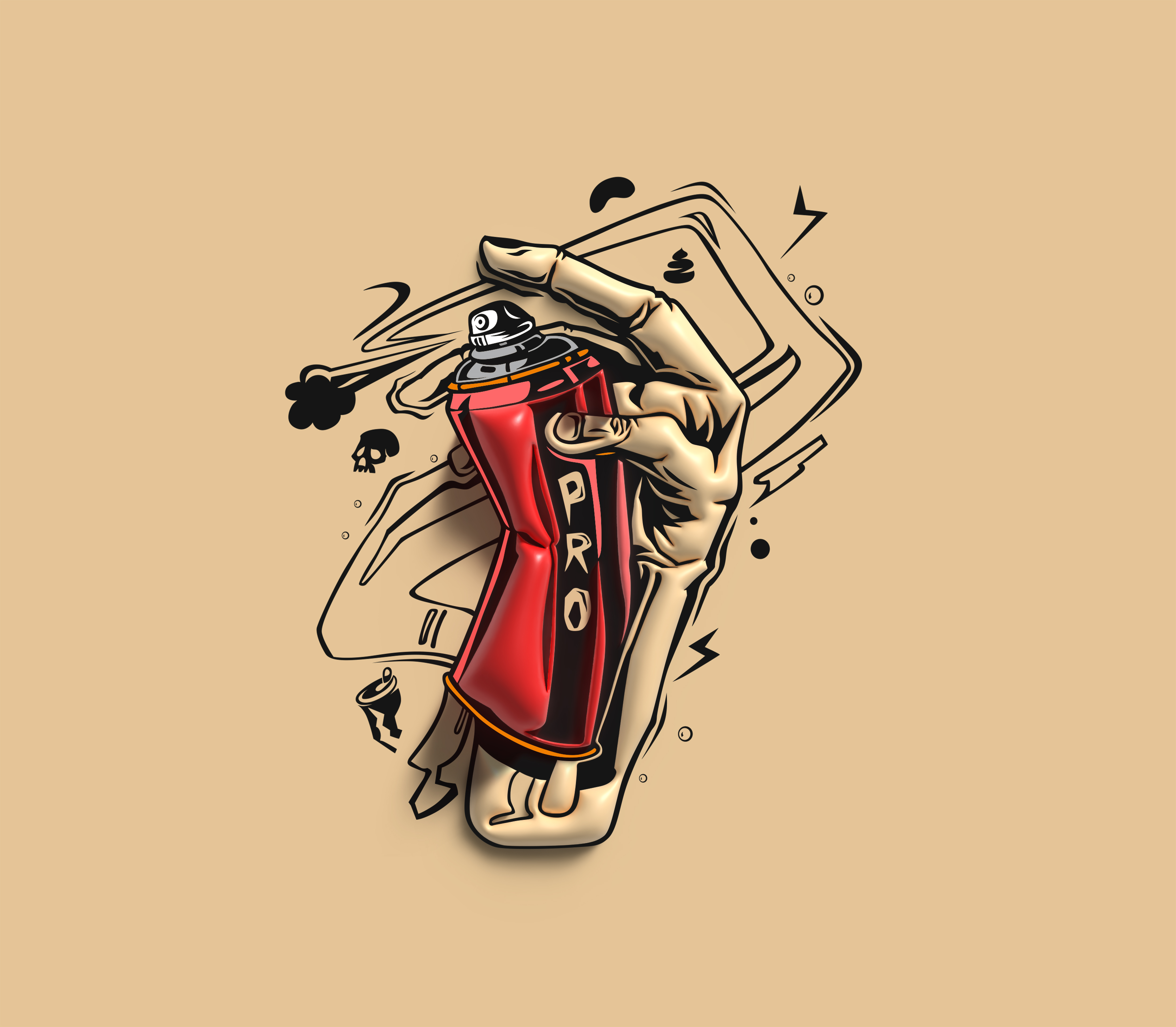 Graffiti sur casquette