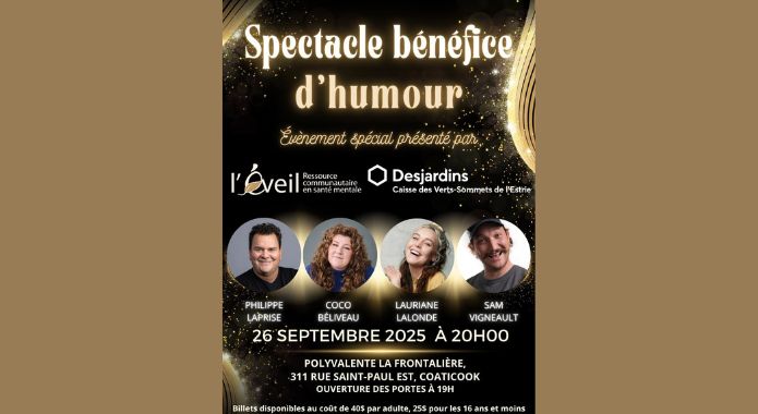 Spectacle bénéfice d&#8217;humour &#8211; L&#8217;Éveil