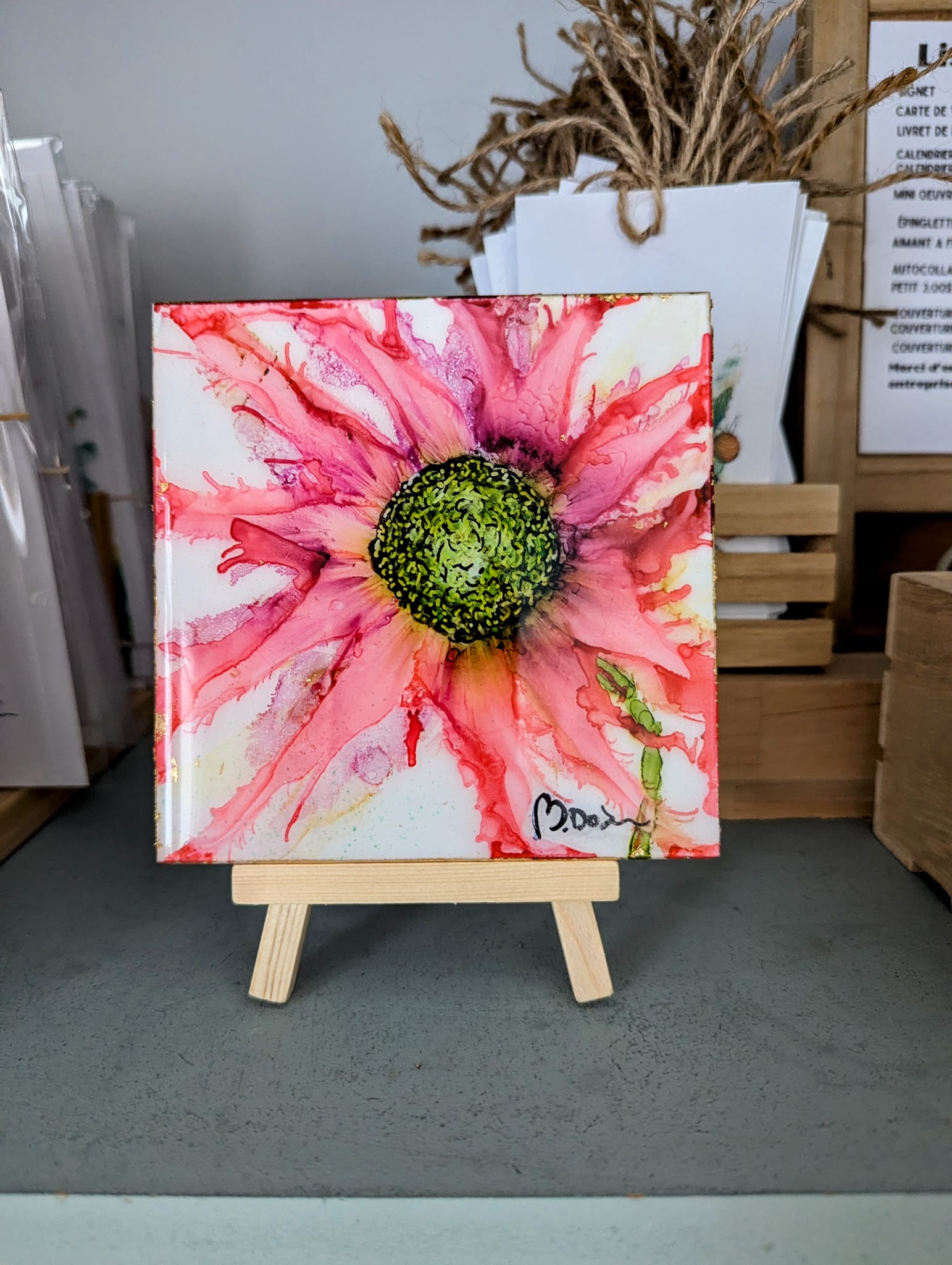 Atelier d&#8217;encre à l&#8217;alcool