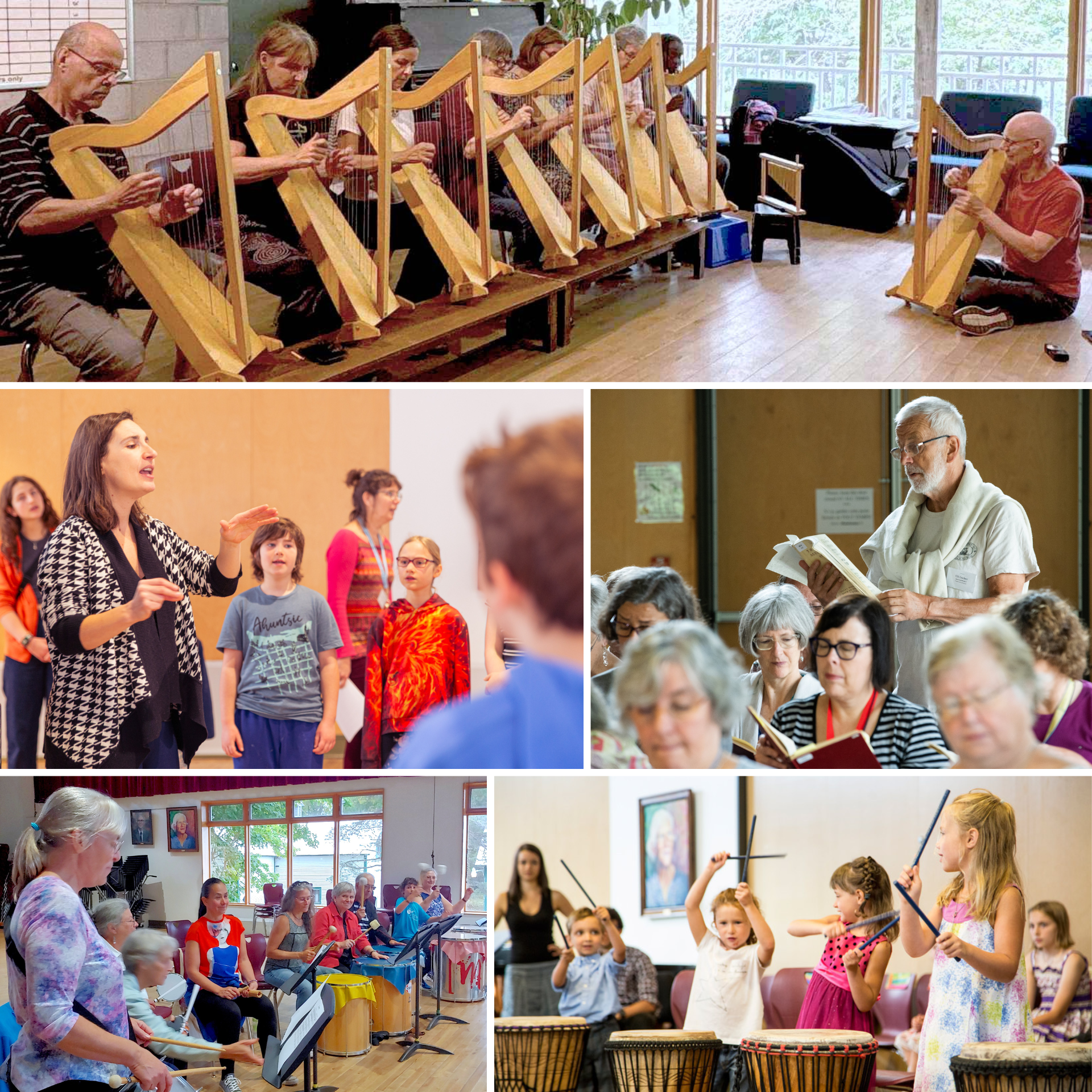 Harpe, chant choral et percussions du monde / Harp, choral singing and world percussion
