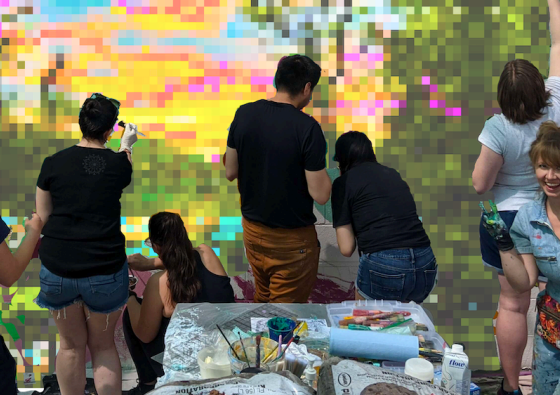 Inauguration d&#8217;une murale avec réalité augmentée en présence de l&#8217;artiste, Elizabeth Whalley