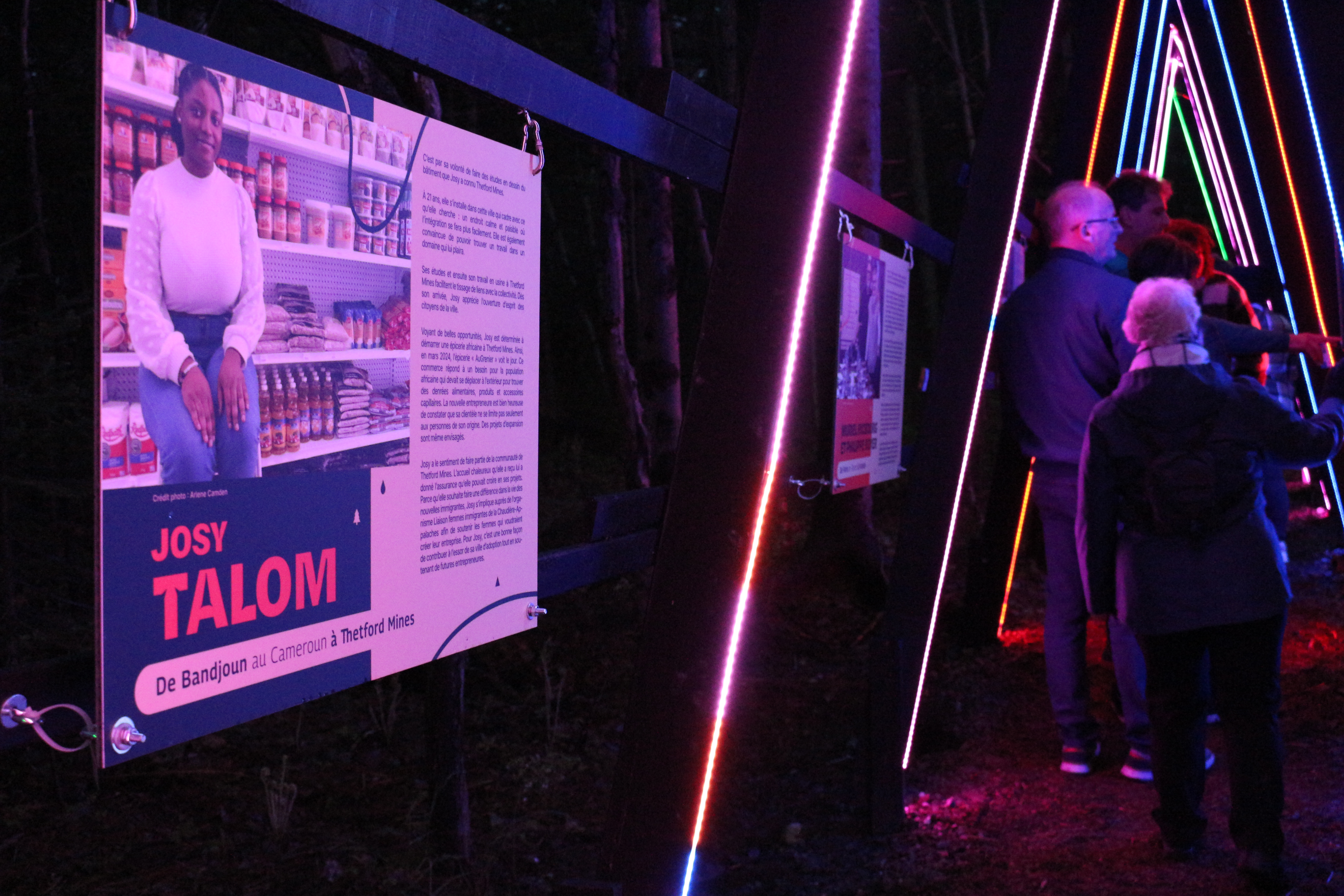 Visite de l&#8217;exposition illuminée «Parcours impressionnants dans la MRC des Appalaches»