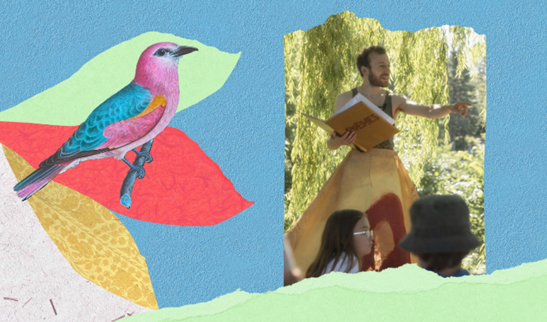 Livraison de poésie avec l'homme-pizza